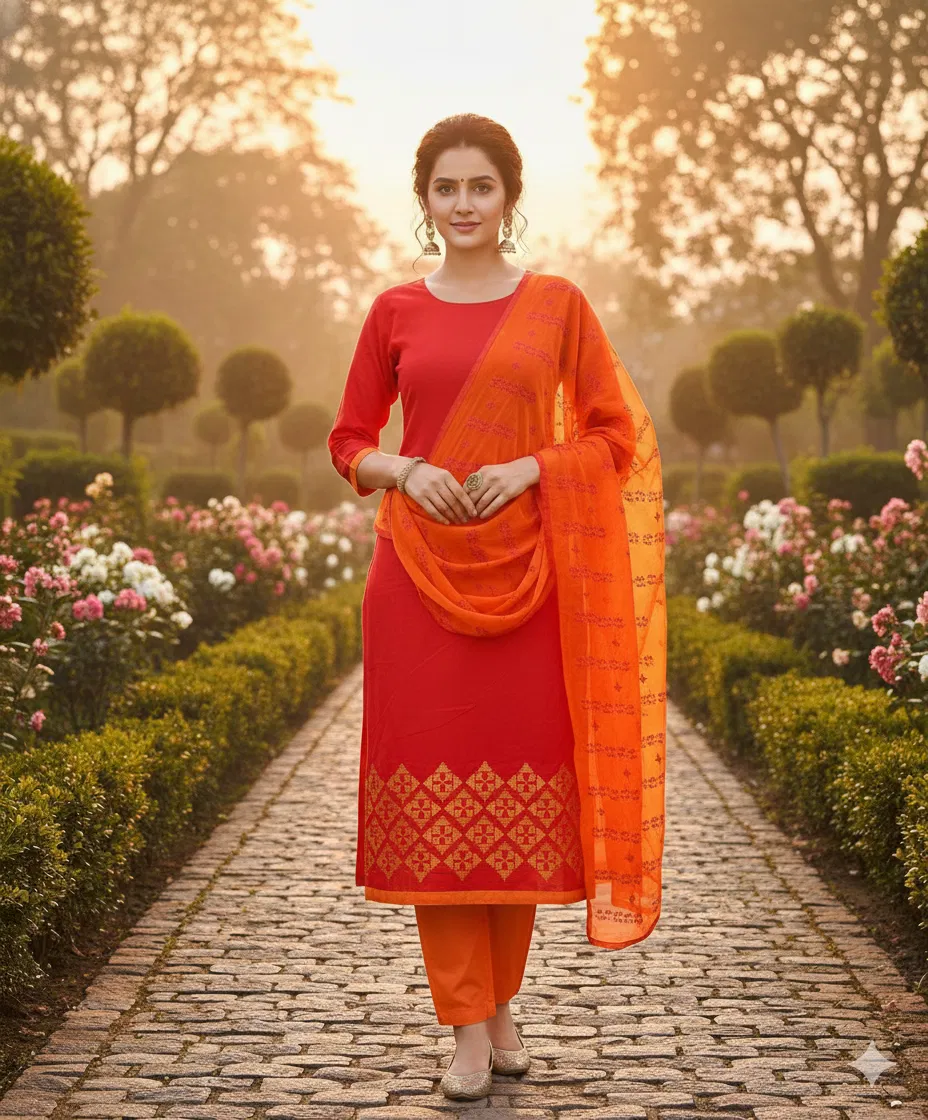 Rnx 5018 Cotton Slub Embroidery Worked Dress Material Collection