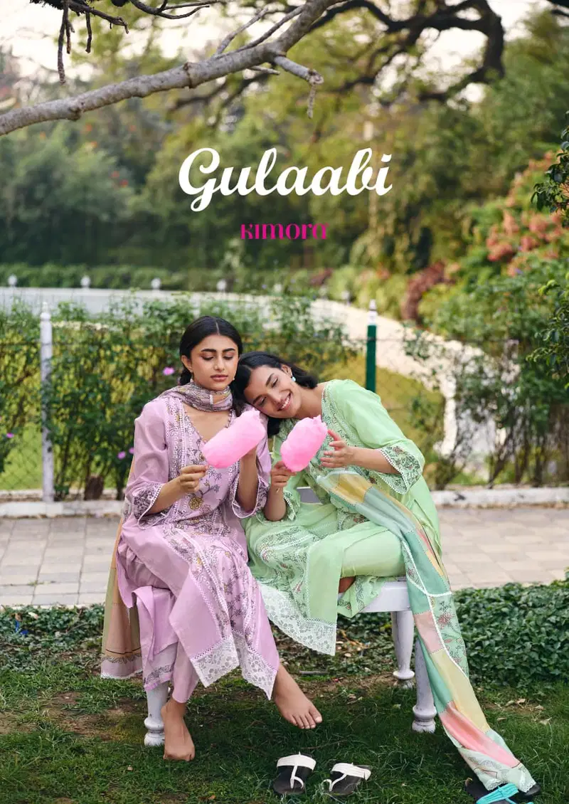 Kimora Gulaabi Vol 72 Lawn With Resham Embroidered Salwar Kameez