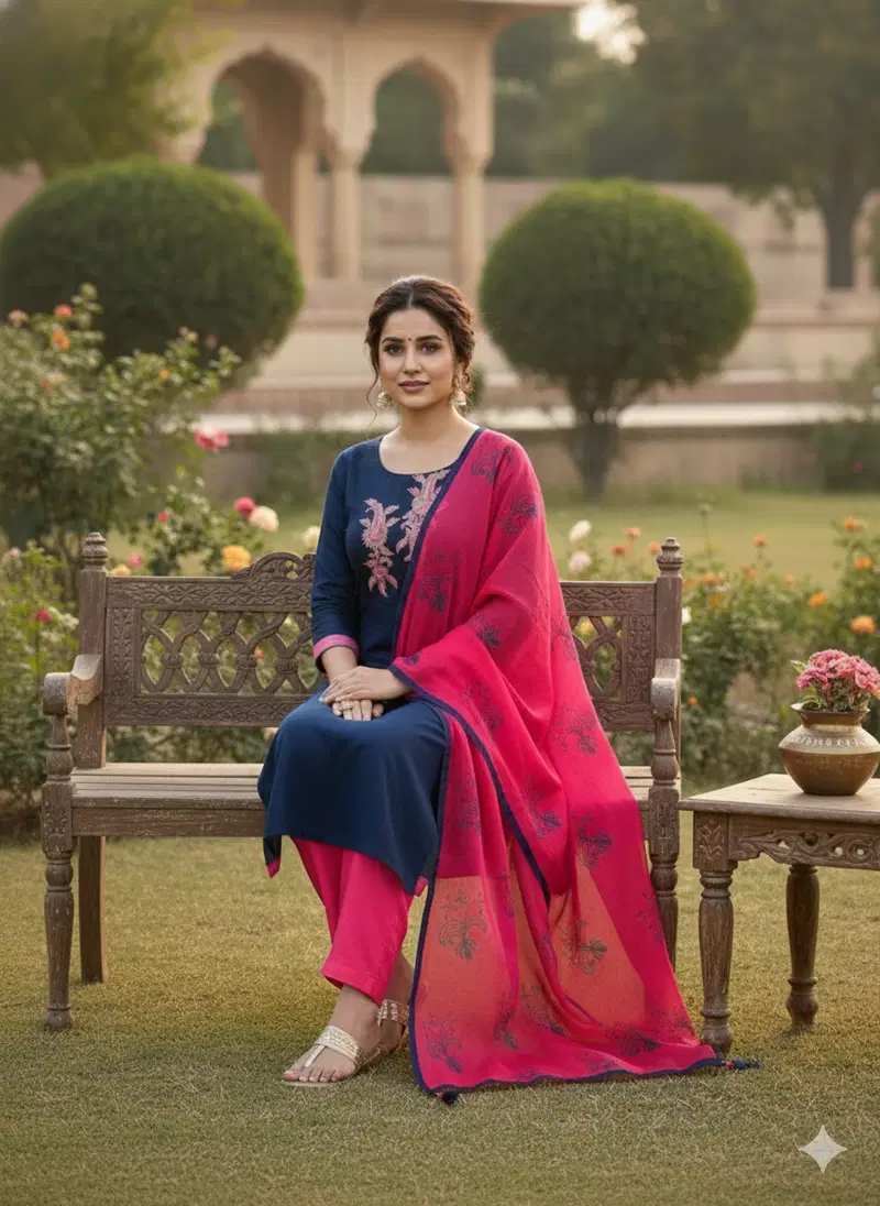 Rnx 5017 Modal Chanderi Embroidery Worked Dress Material Collection