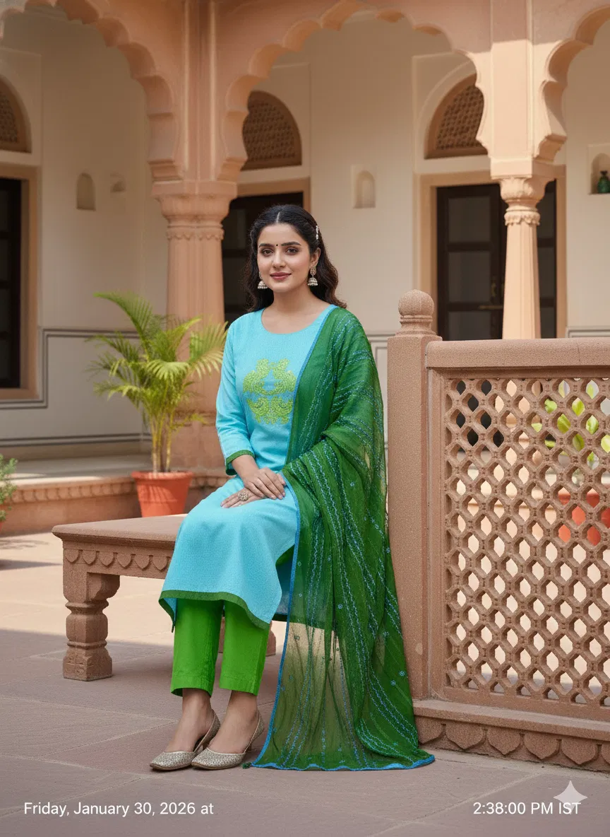 Rnx 5017 Modal Chanderi Embroidery Worked Dress Material Collection