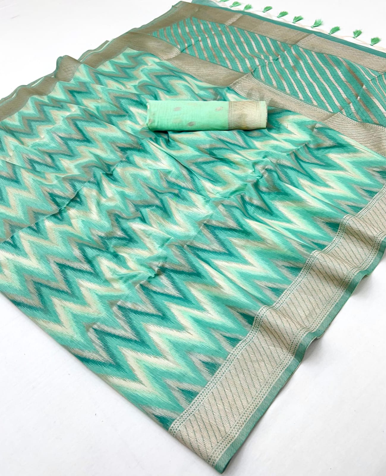 Gf Spun Lehriya Designer Saree