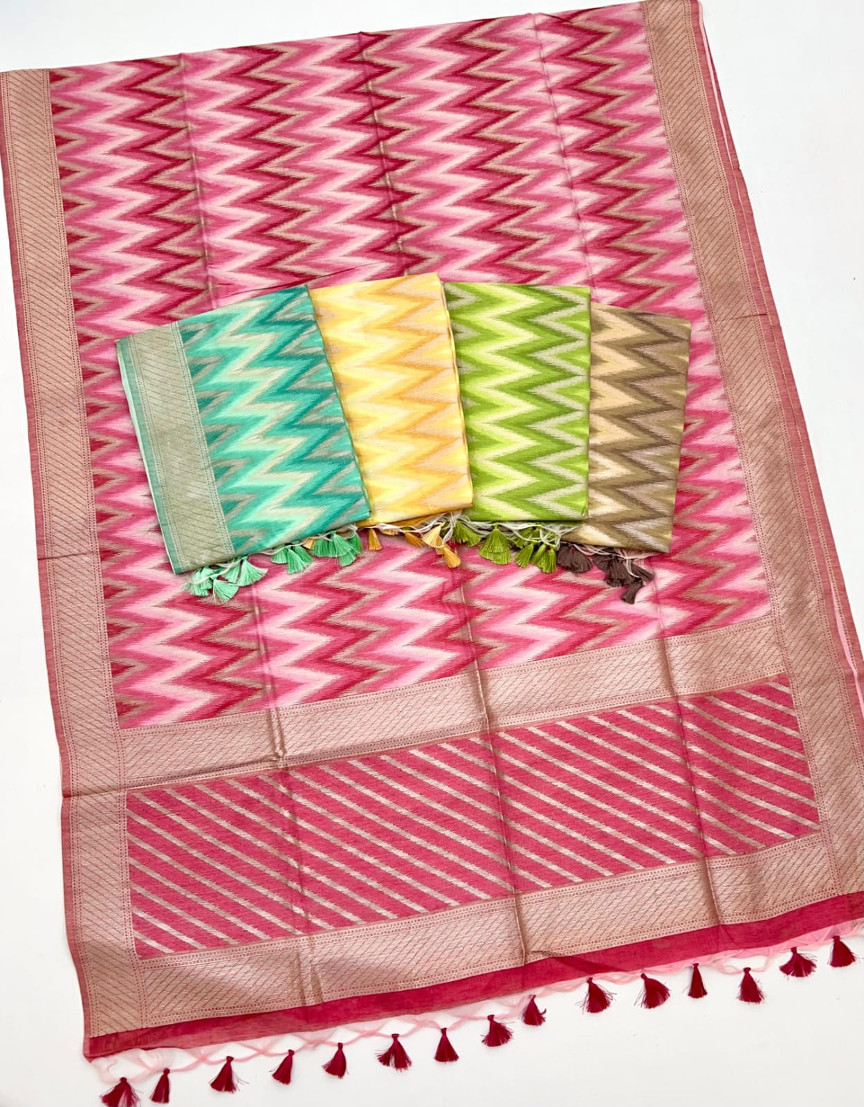 Gf Spun Lehriya Designer Saree