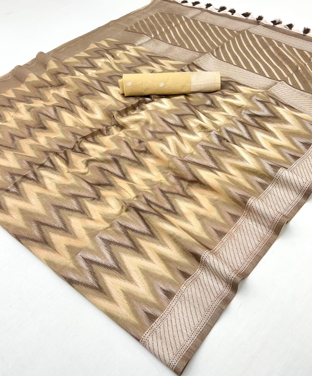 Gf Spun Lehriya Designer Saree