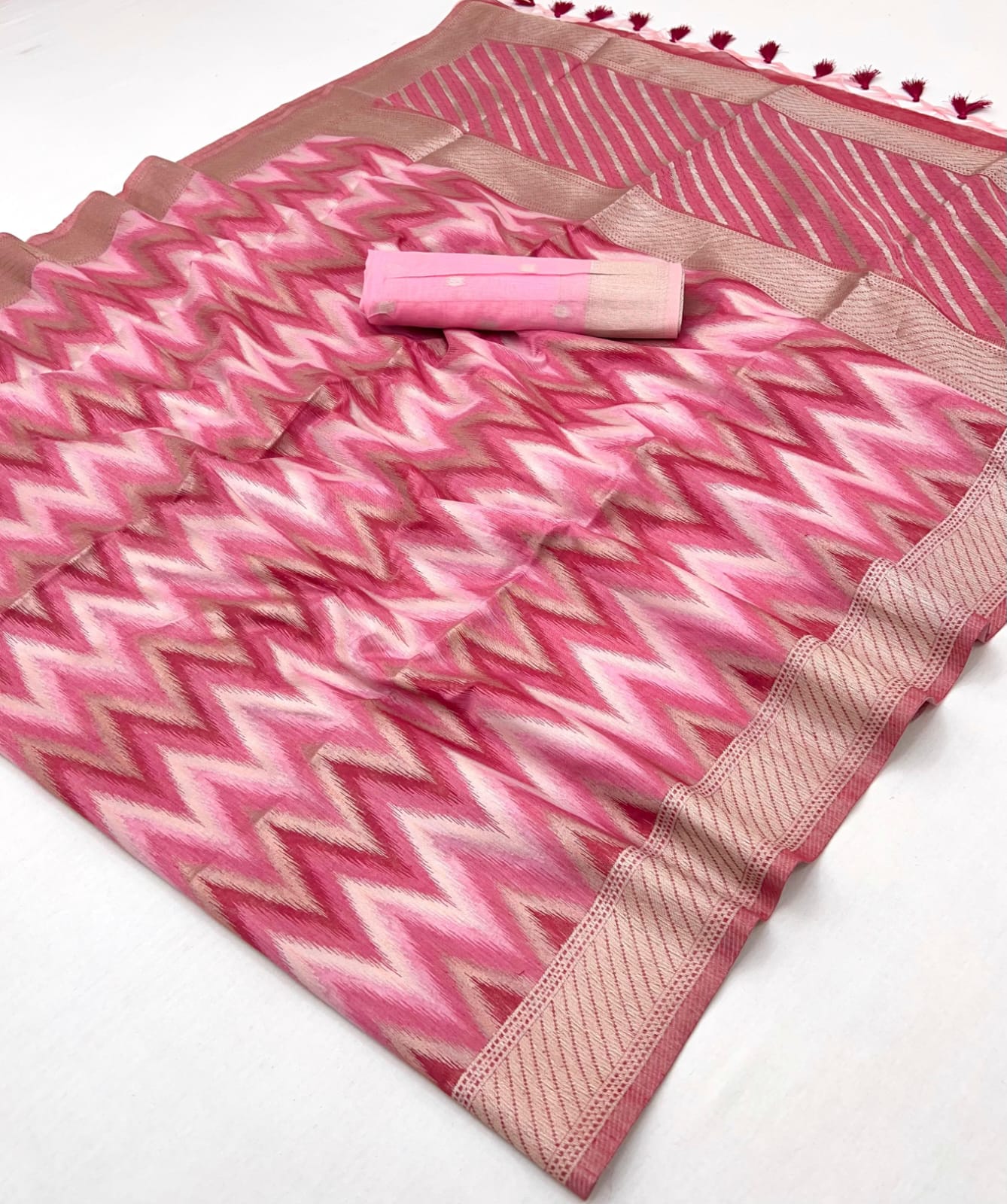 Gf Spun Lehriya Designer Saree