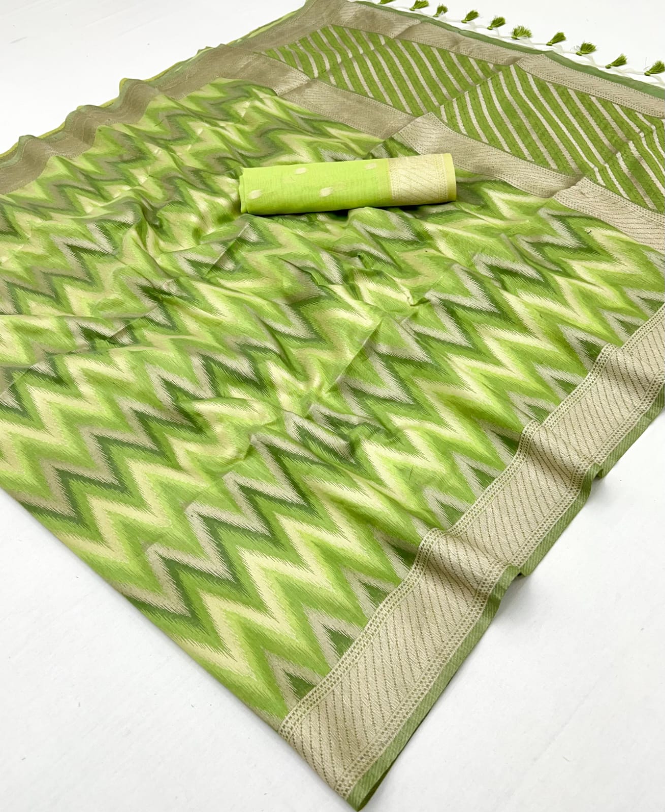 Gf Spun Lehriya Designer Saree