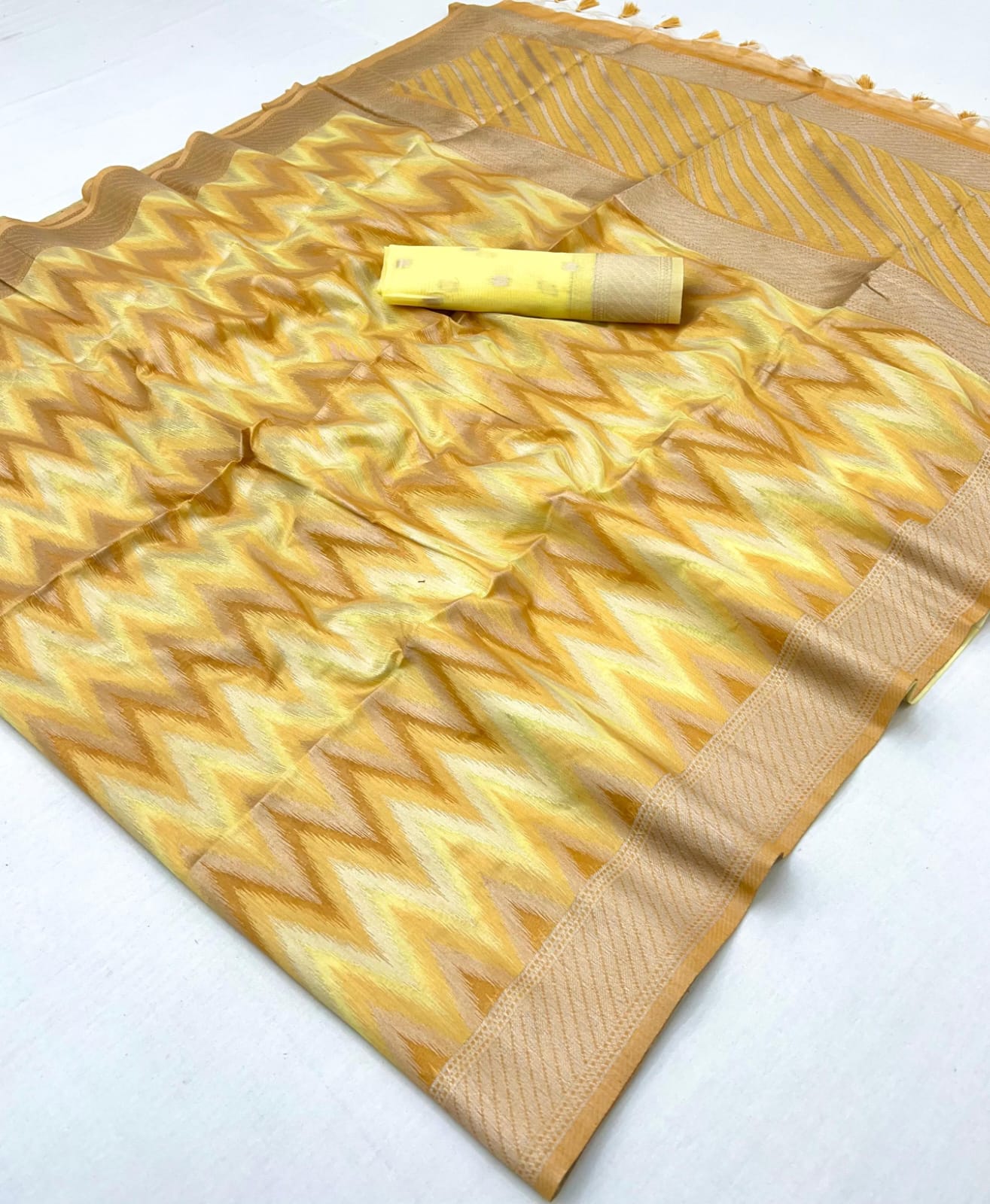 Gf Spun Lehriya Designer Saree