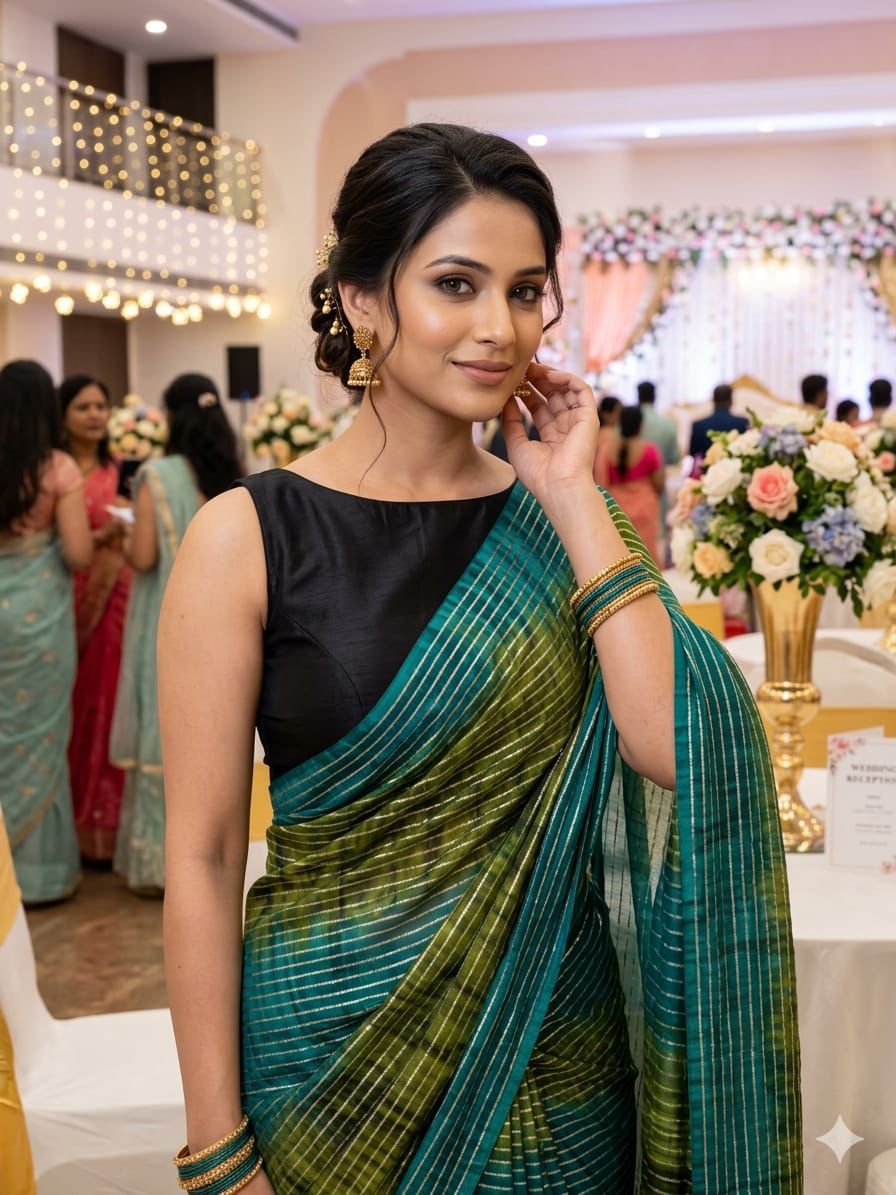 NCO 108 Soft Georgette Sibori Pattern Saree