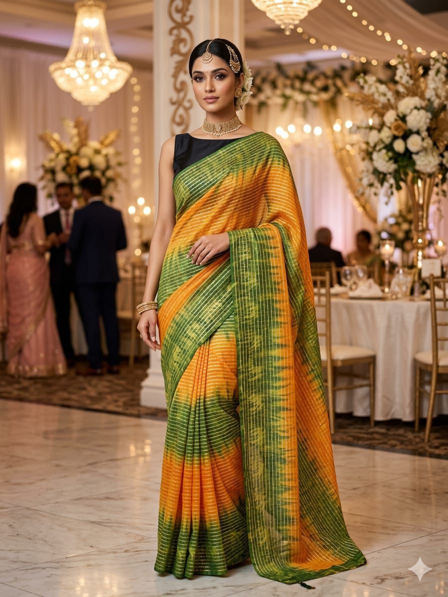 NCO 108 Soft Georgette Sibori Pattern Saree