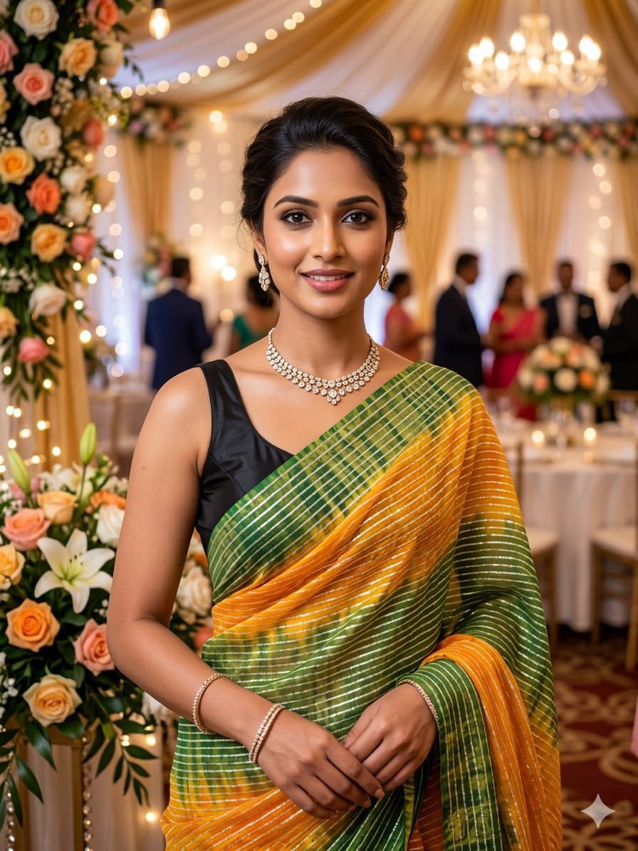 NCO 108 Soft Georgette Sibori Pattern Saree