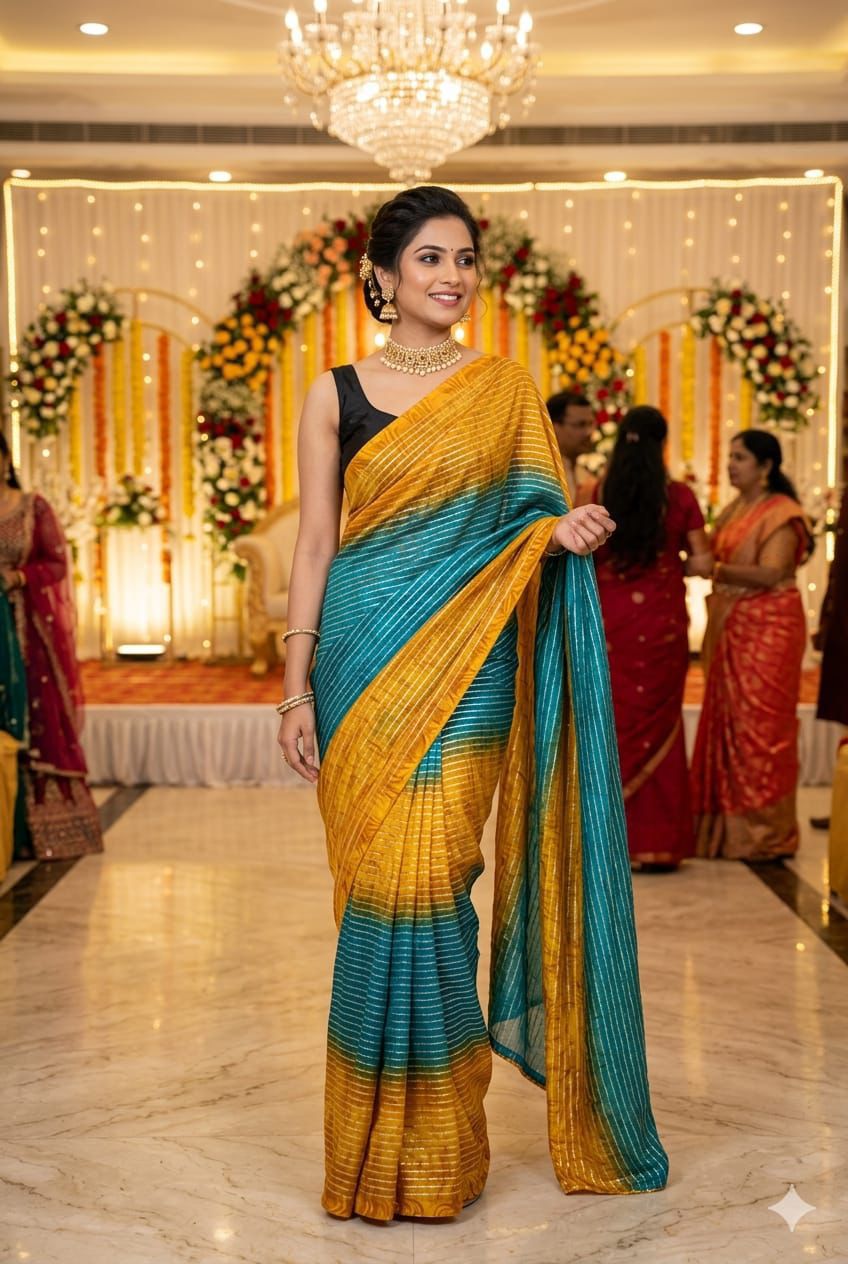 NCO 108 Soft Georgette Sibori Pattern Saree