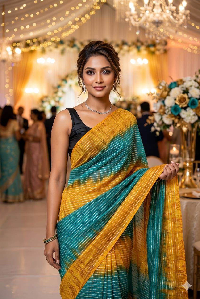 NCO 108 Soft Georgette Sibori Pattern Saree