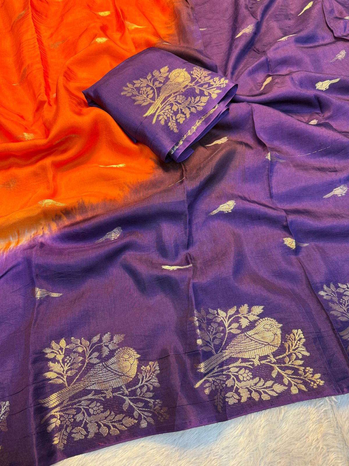 Sf Sparrow 2DPure Muslin Silk Shaded Saree