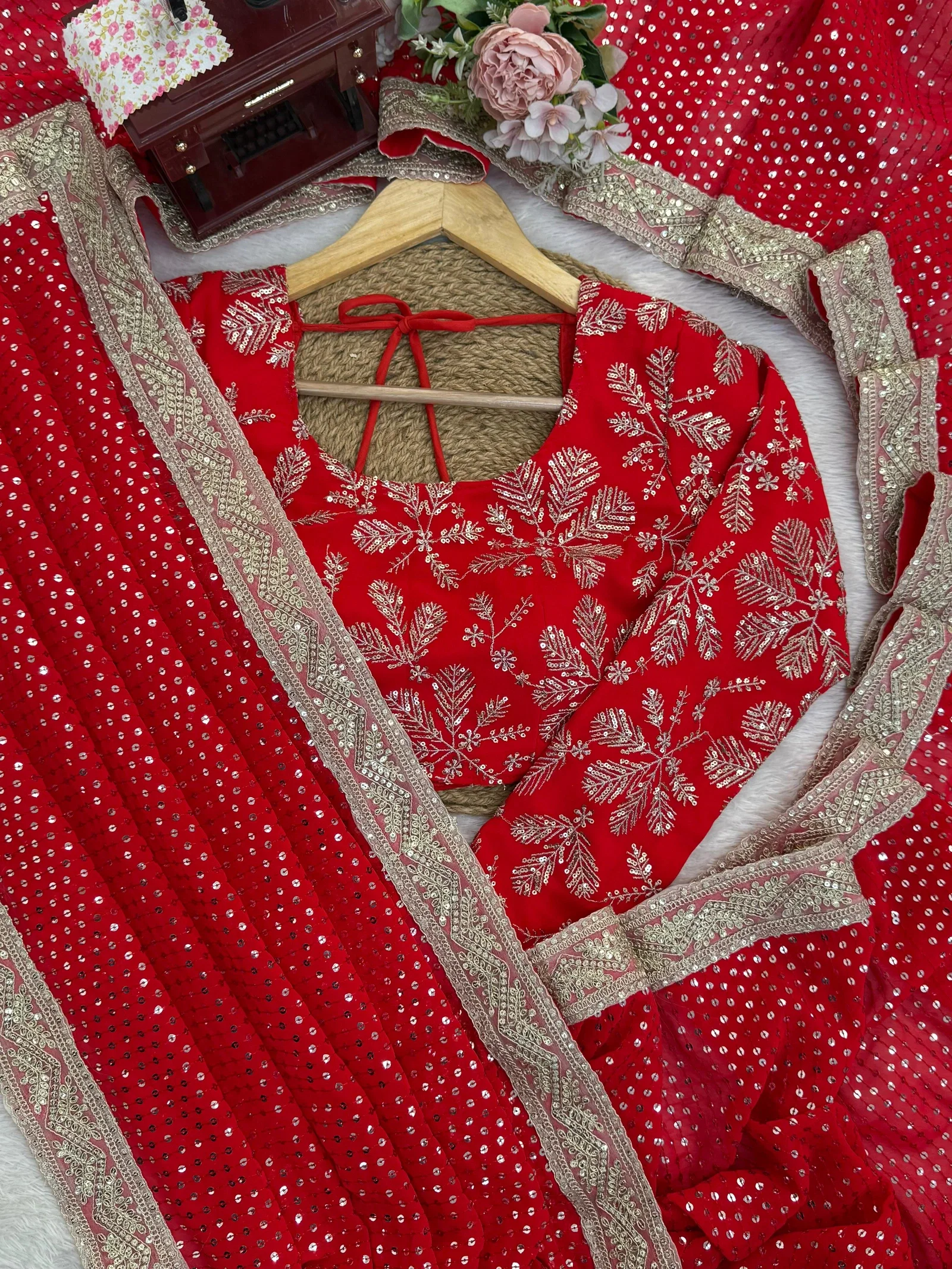 Glory KD626 Faux Blooming Georgette Party Wear Saree