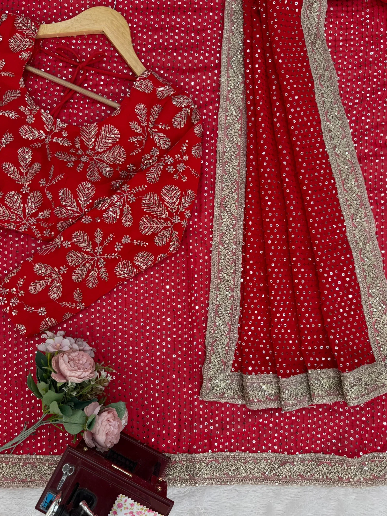 Glory KD626 Faux Blooming Georgette Party Wear Saree