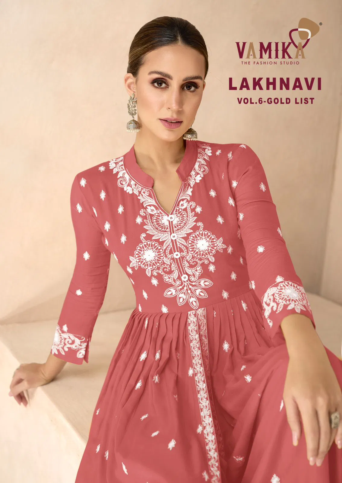 Vamika Lakhnavi Vol 6 Gold List Rayon With Thread Work Designer Salwar Suit