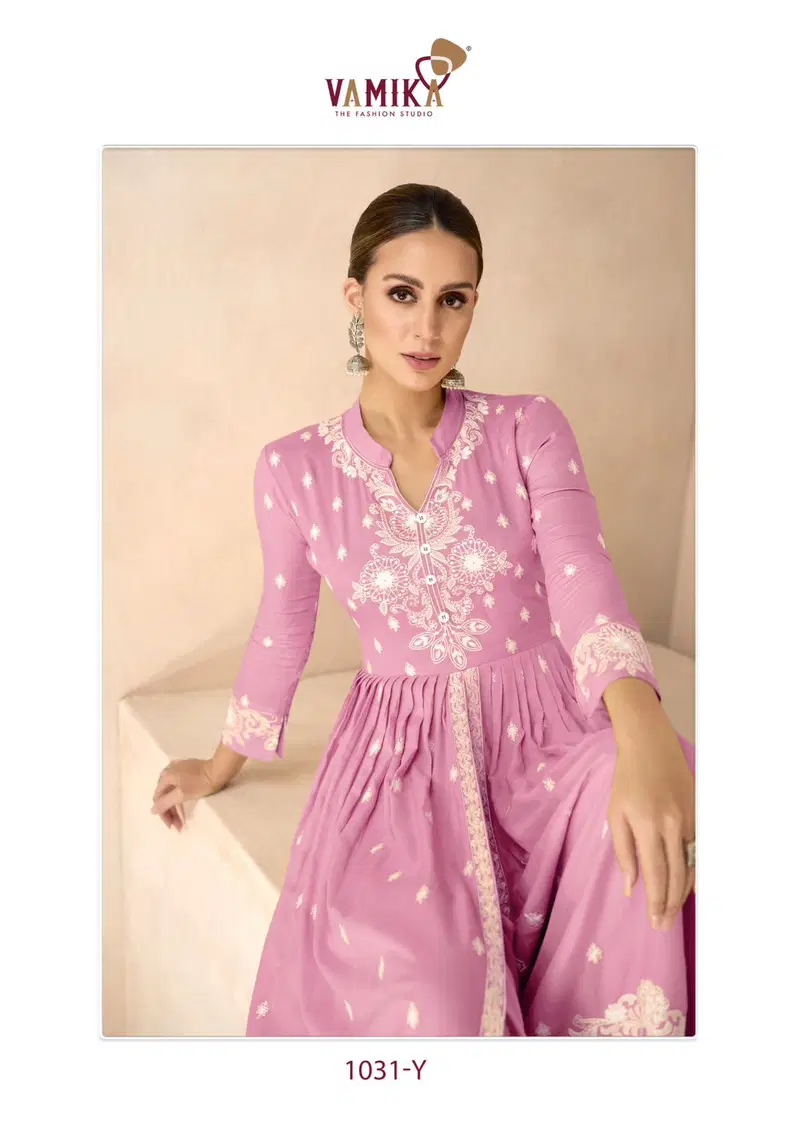 Vamika Lakhnavi Vol 6 Gold List Rayon With Thread Work Designer Salwar Suit