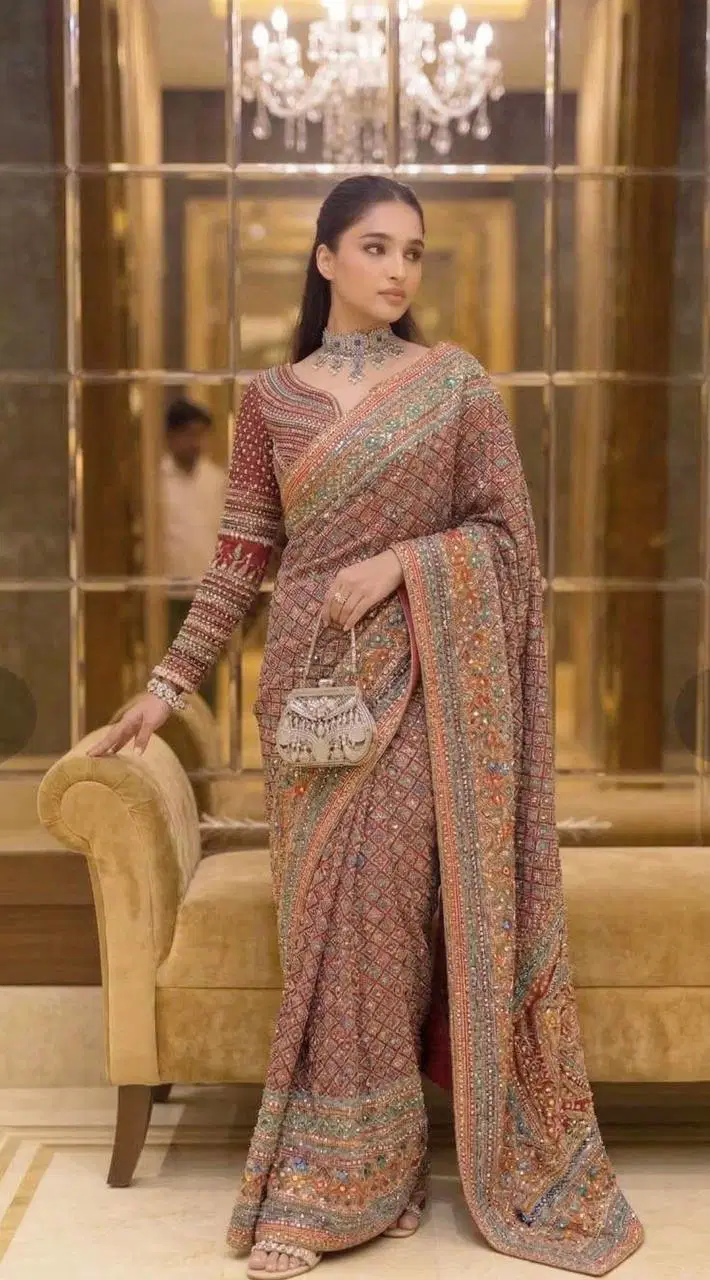 St D No 97 Soft Chinon Silk Digital Printed Premium Saree Collection