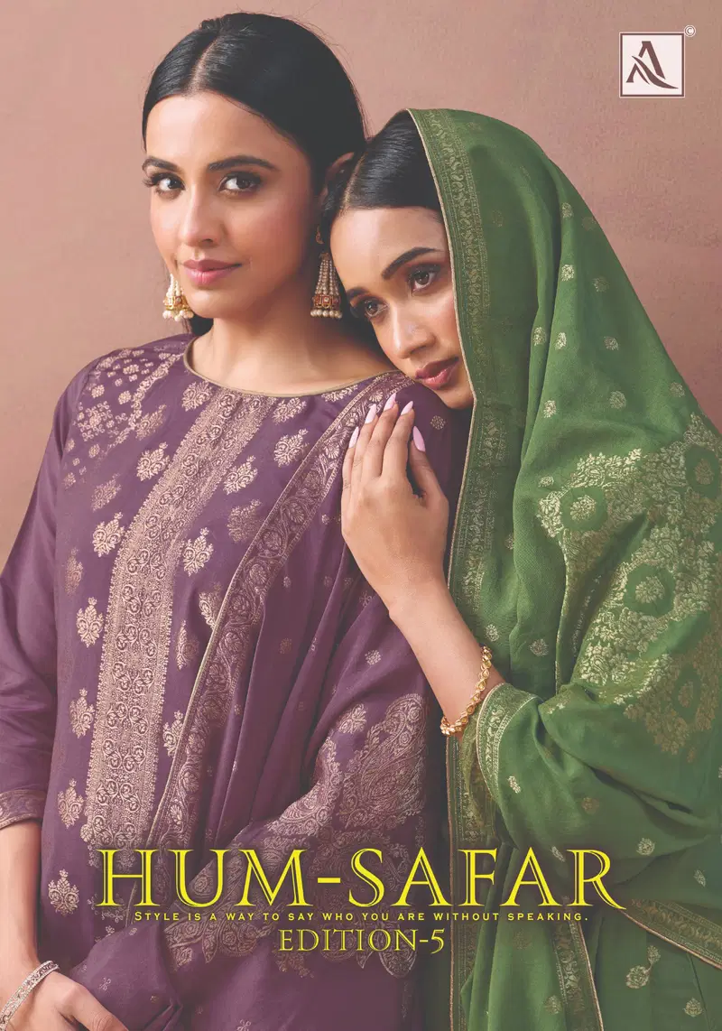 Alok Hum Safar Edition 5 Viscose Maslin Jacquard Designer Dress Material