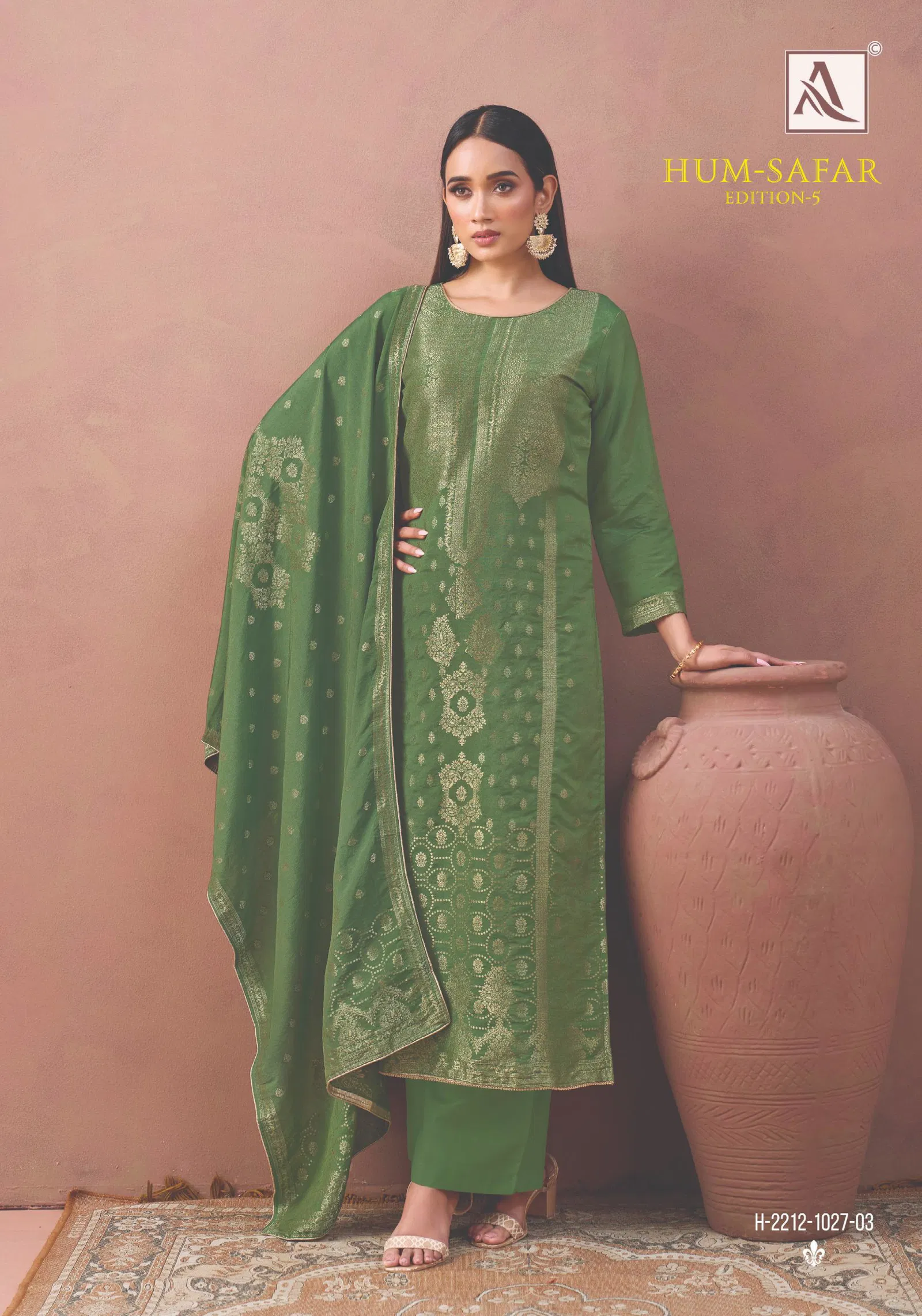 Alok Hum Safar Edition 5 Viscose Maslin Jacquard Designer Dress Material