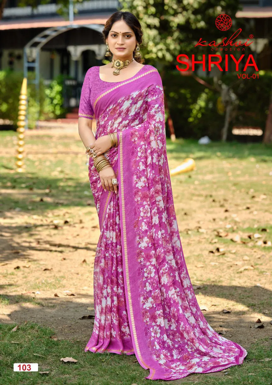 Kashvi Shriya Vol 01 Dull Moss Viscose Saree Collection