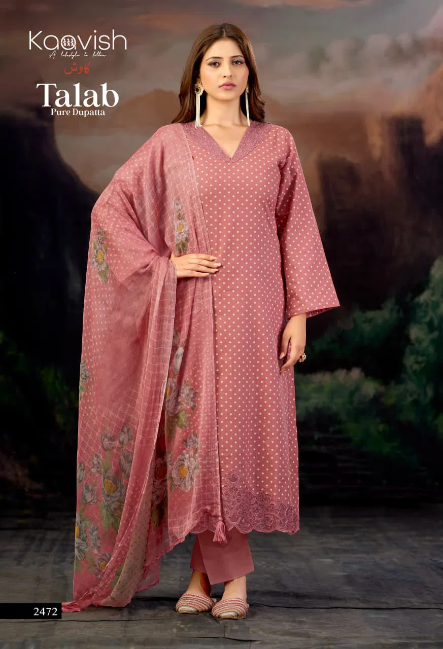 Kaavish Talab Lawn Cotton Digital Printed Dress Material