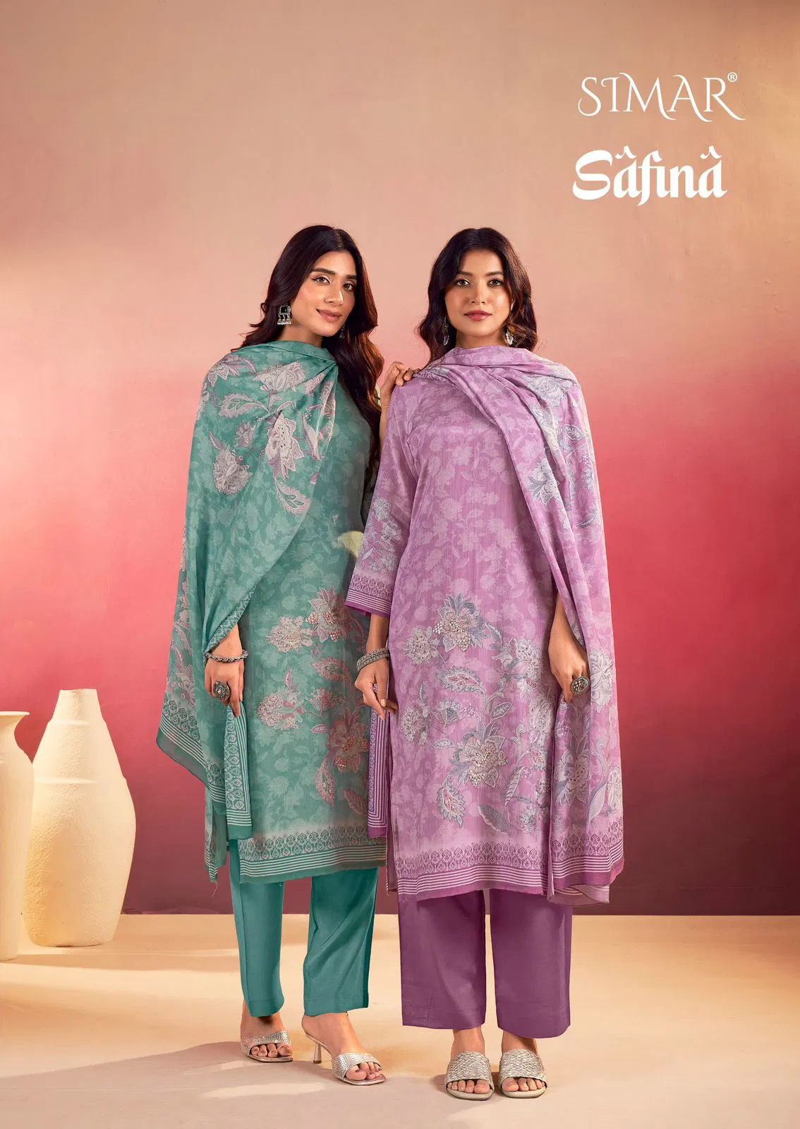 Glossy Simar Safina Viscose Muslin Digital Printed Salwar Kameez