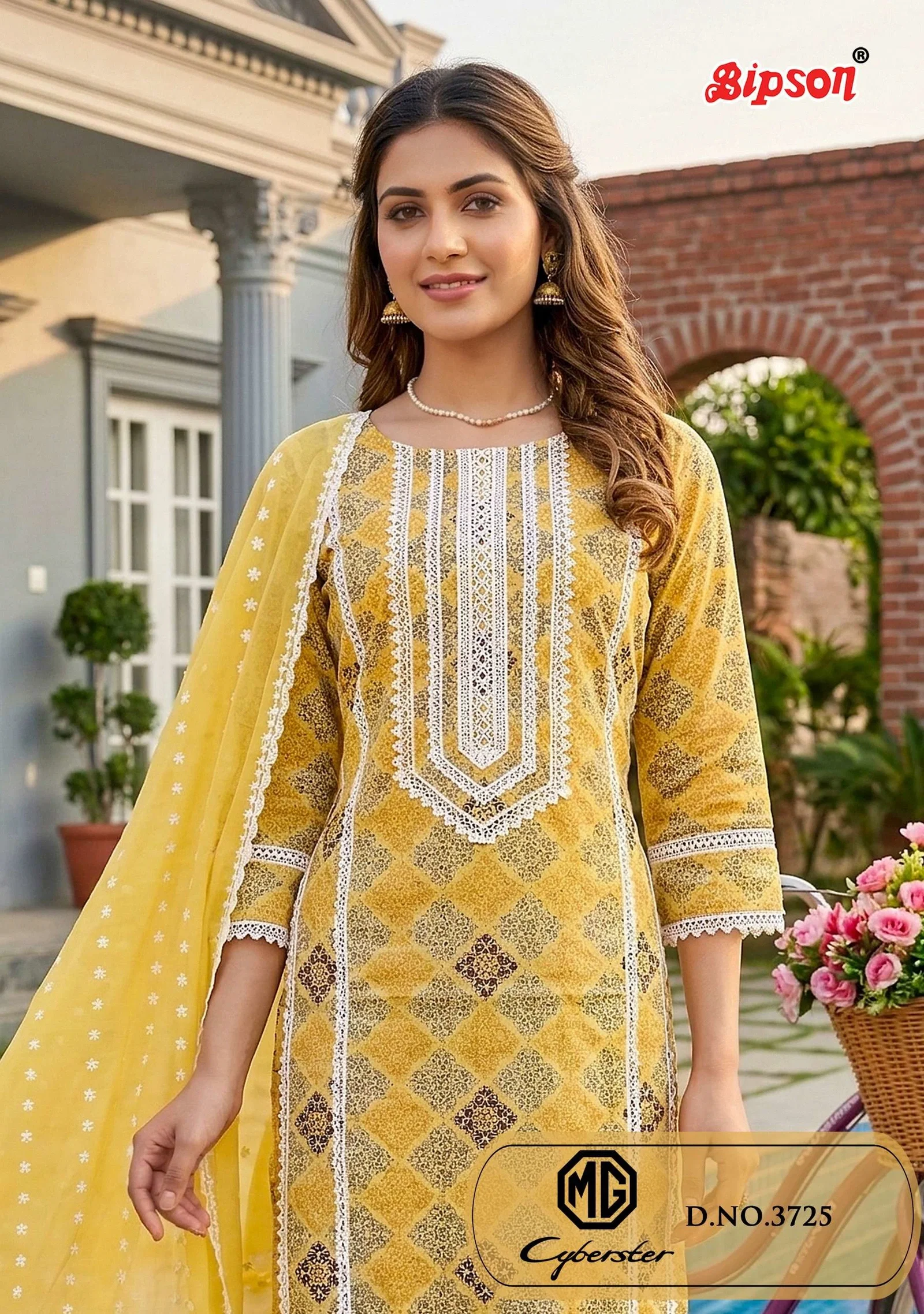 Bipson Mg Cyberster 3725 Cotton Cambric Print Salwar Suit