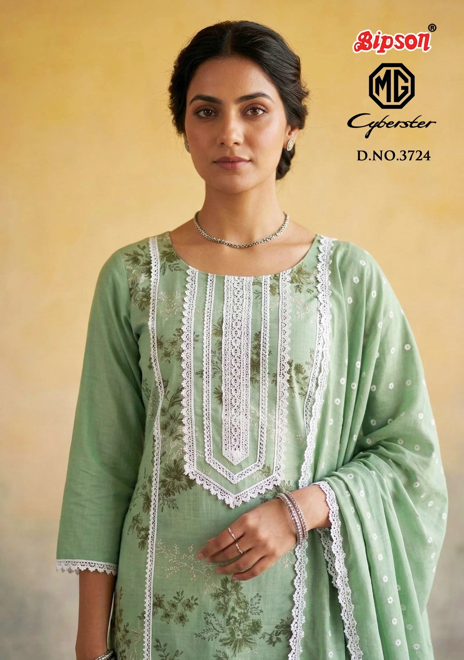 Bipson Mg Cyberster 3724 Cotton Cambric Print Salwar Suit