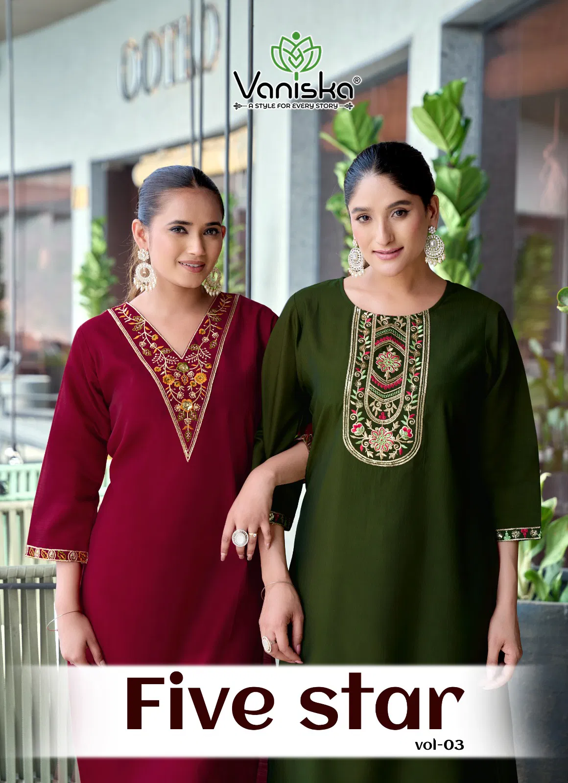 Vaniska Five Star Vol 03 Vertican Silk With Embroidered Kurti Collection