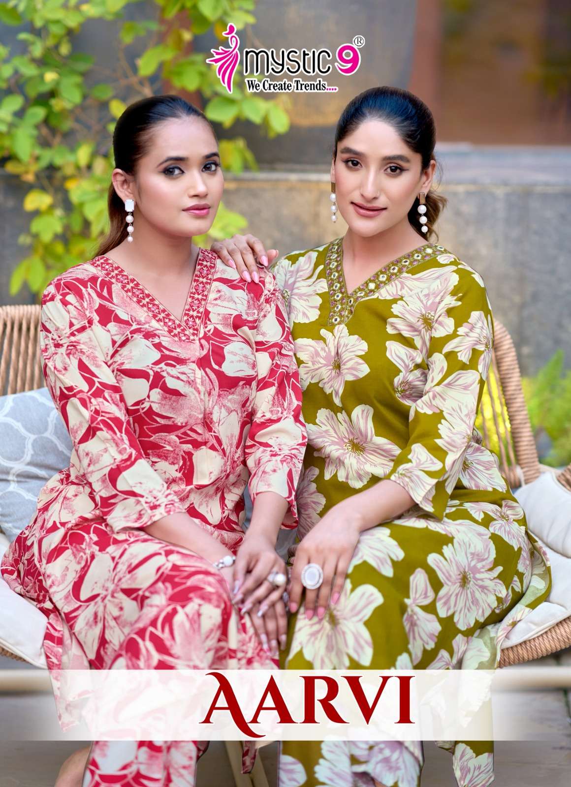 Mystic 9 Aarvi Vol 1 Viscose Print Co Ord Set Collection