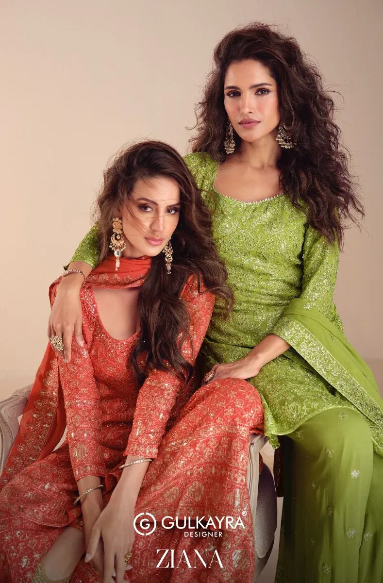 Gulkayra Ziana Real Georgette Embroidery Worked Designer Salwar Kameez Collection