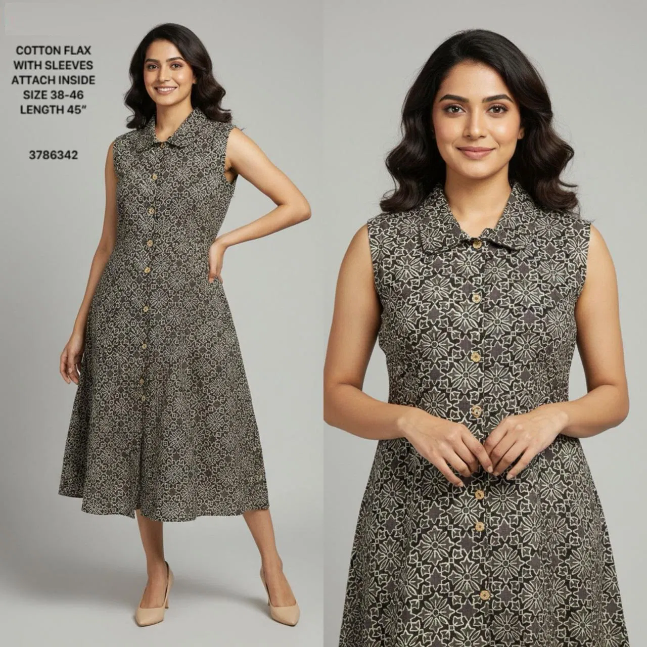 Naisha K 432 Vol 2 Cotton Flex Sleeveless Kurti Casual Wear Collection