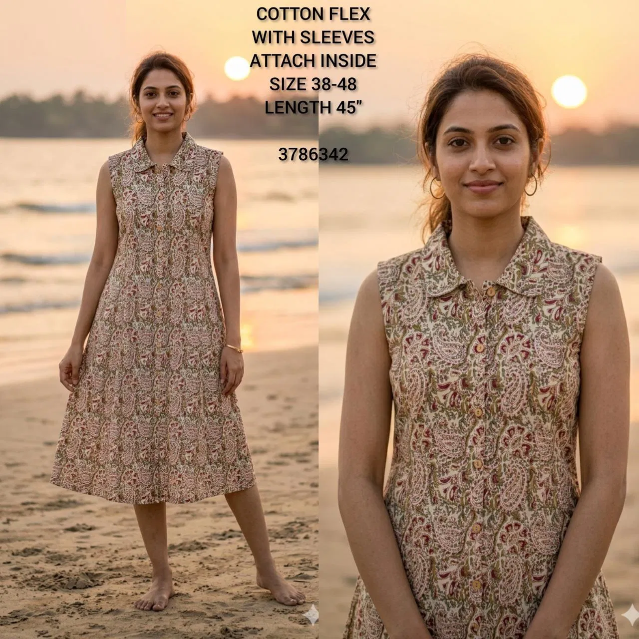 Naisha K 432 Vol 2 Cotton Flex Sleeveless Kurti Casual Wear Collection