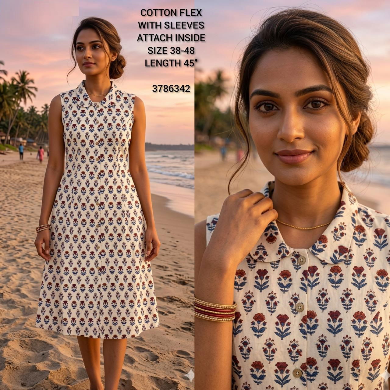 Naisha K 432 Vol 2 Cotton Flex Sleeveless Kurti Casual Wear Collection