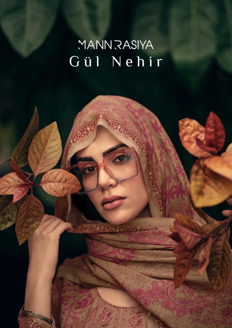Mannrasiya Gul Nehir Pure Bemberg Musline Silk Khatli Worked Salwar Kameez