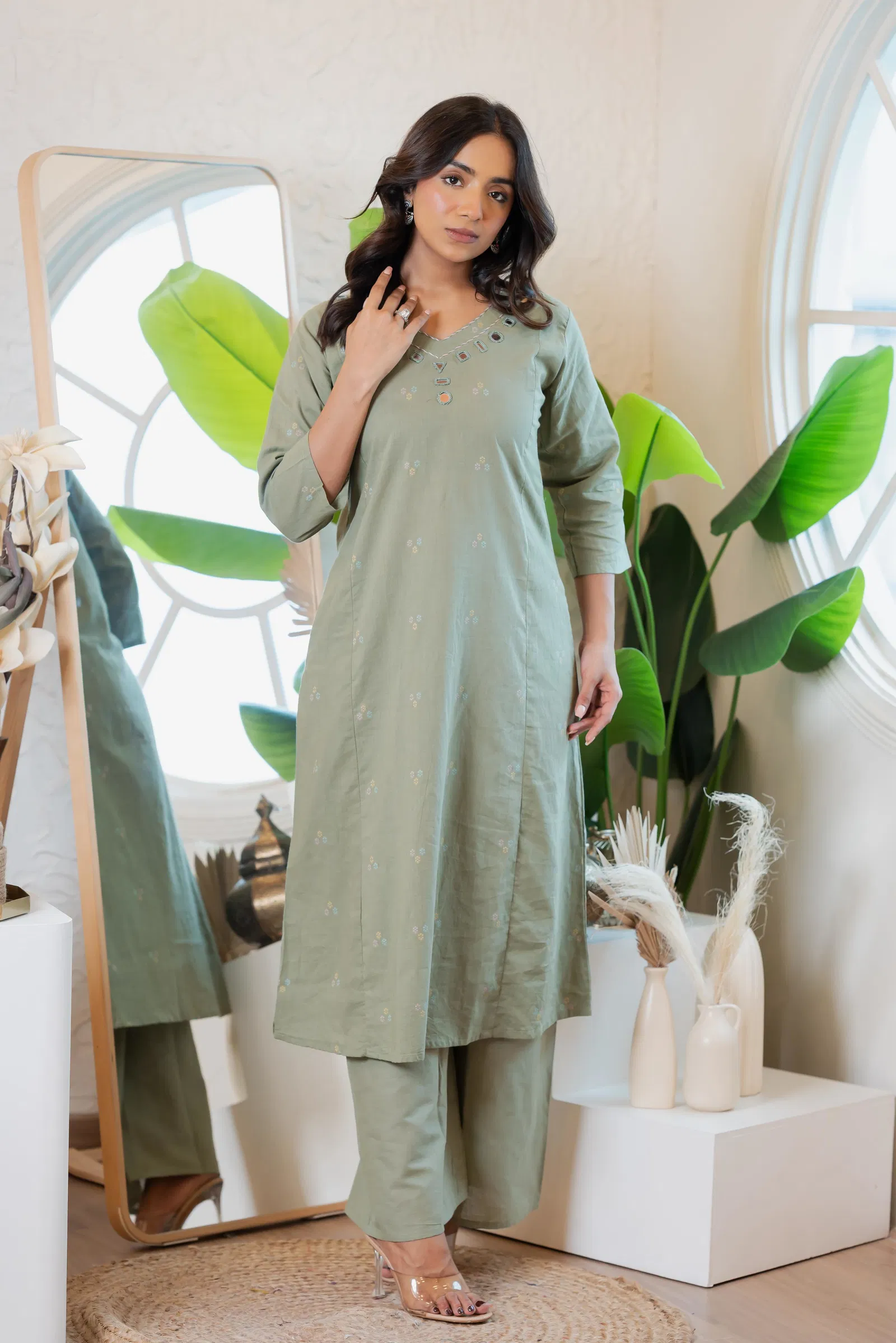 Naisha K 779 Cotton Weaving Kurti With Bottom Collection