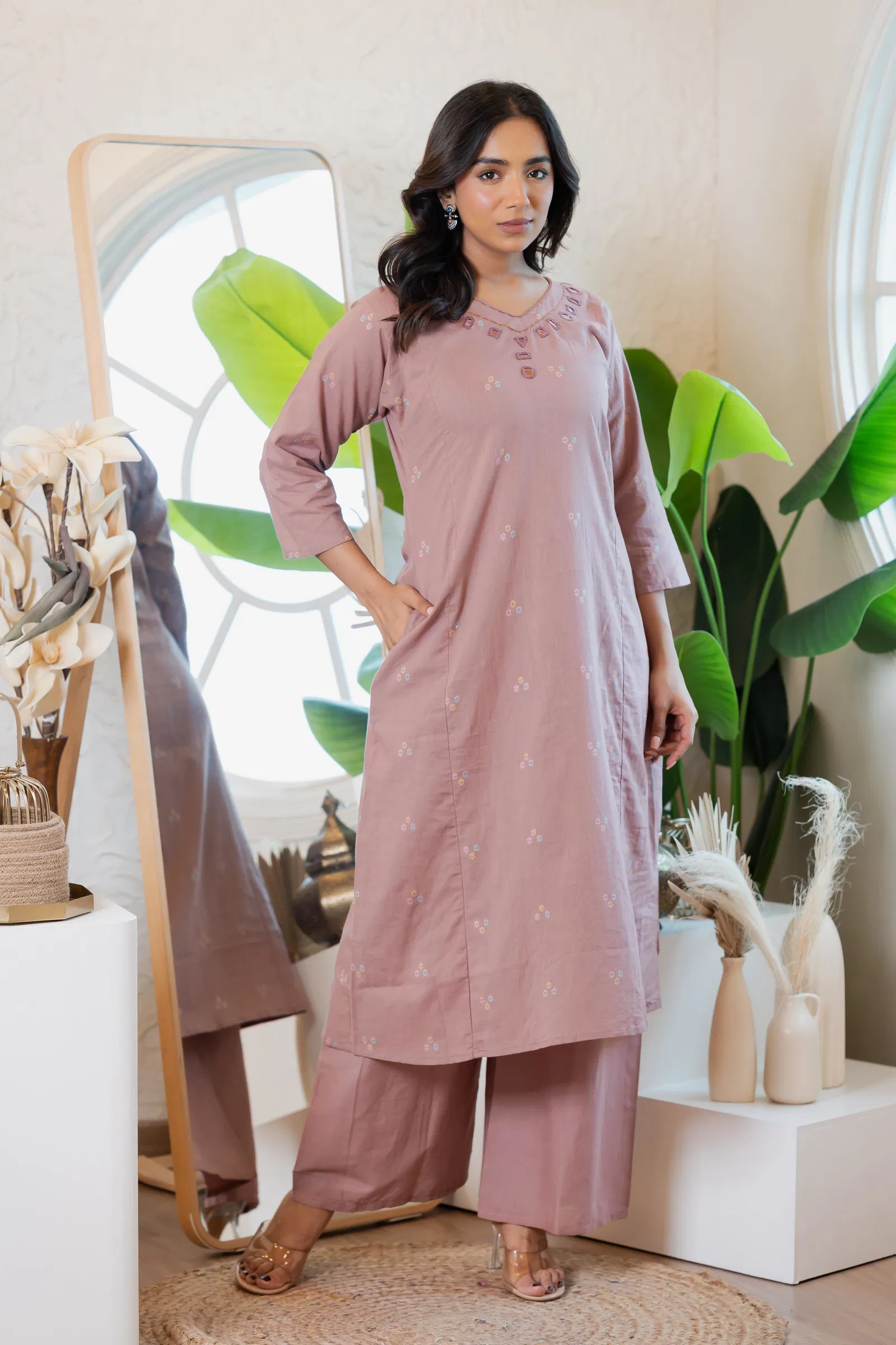 Naisha K 779 Cotton Weaving Kurti With Bottom Collection