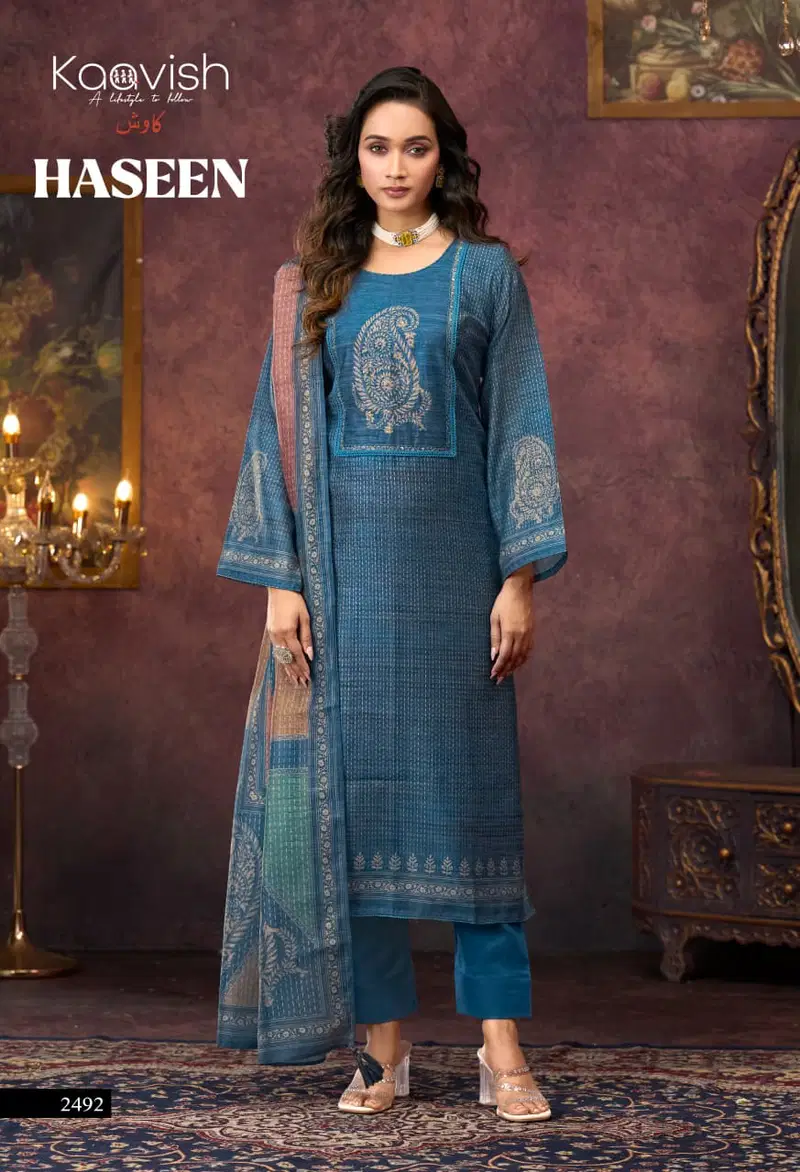 Kaavish Haseen Linen Digital Printed Salwar Kameez Collection
