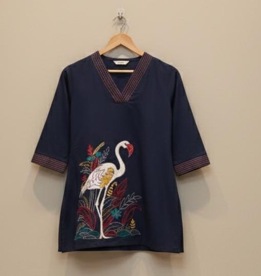 Lekha Sal 14 Cotton Embroidery Work Top Collection