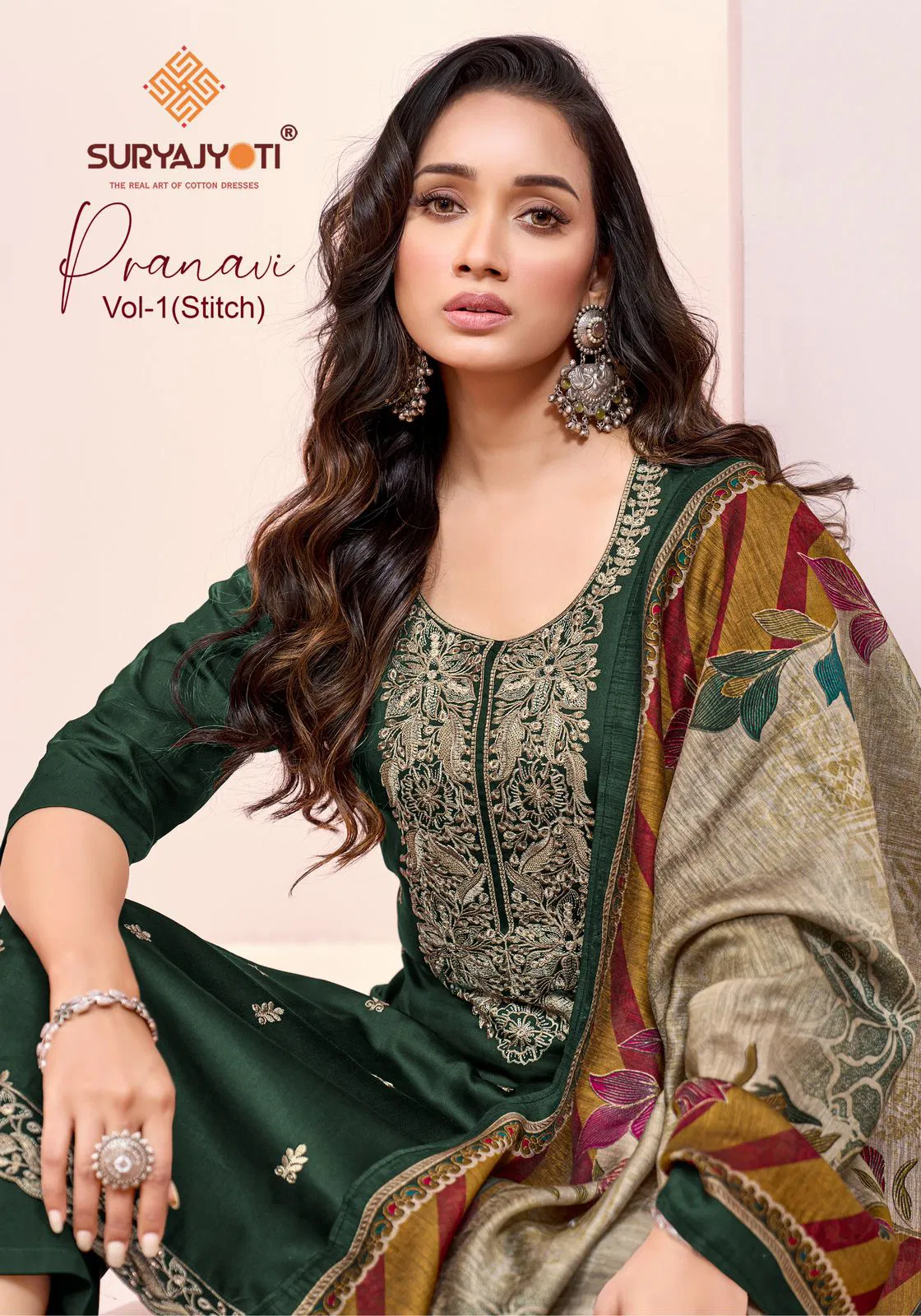 Suryajyoti Pranavi Vol 1 Jam Satin With Embroidered Kurti With Bottom Dupatta