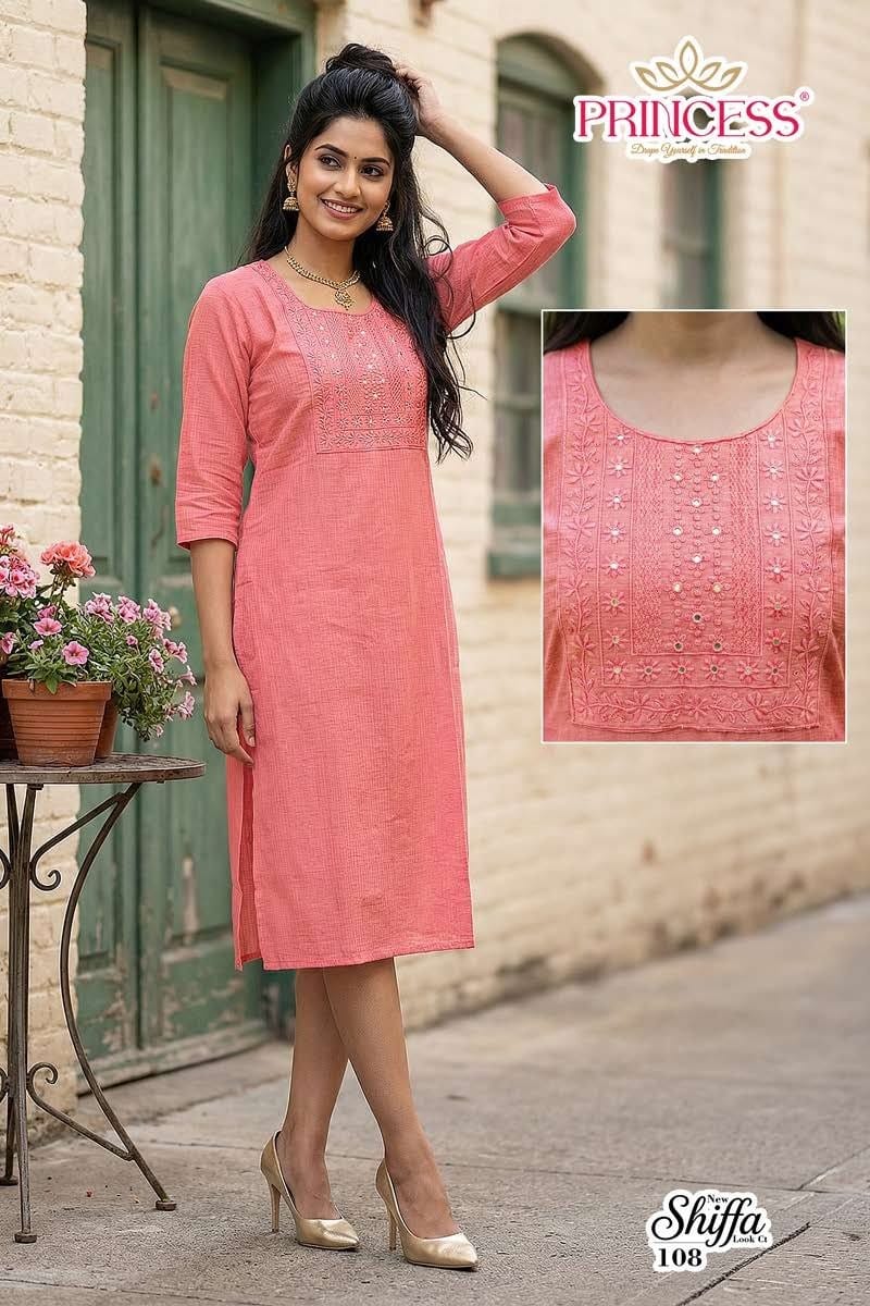 Princess Shiffa Berlin Embroidery Work Kurti Collection