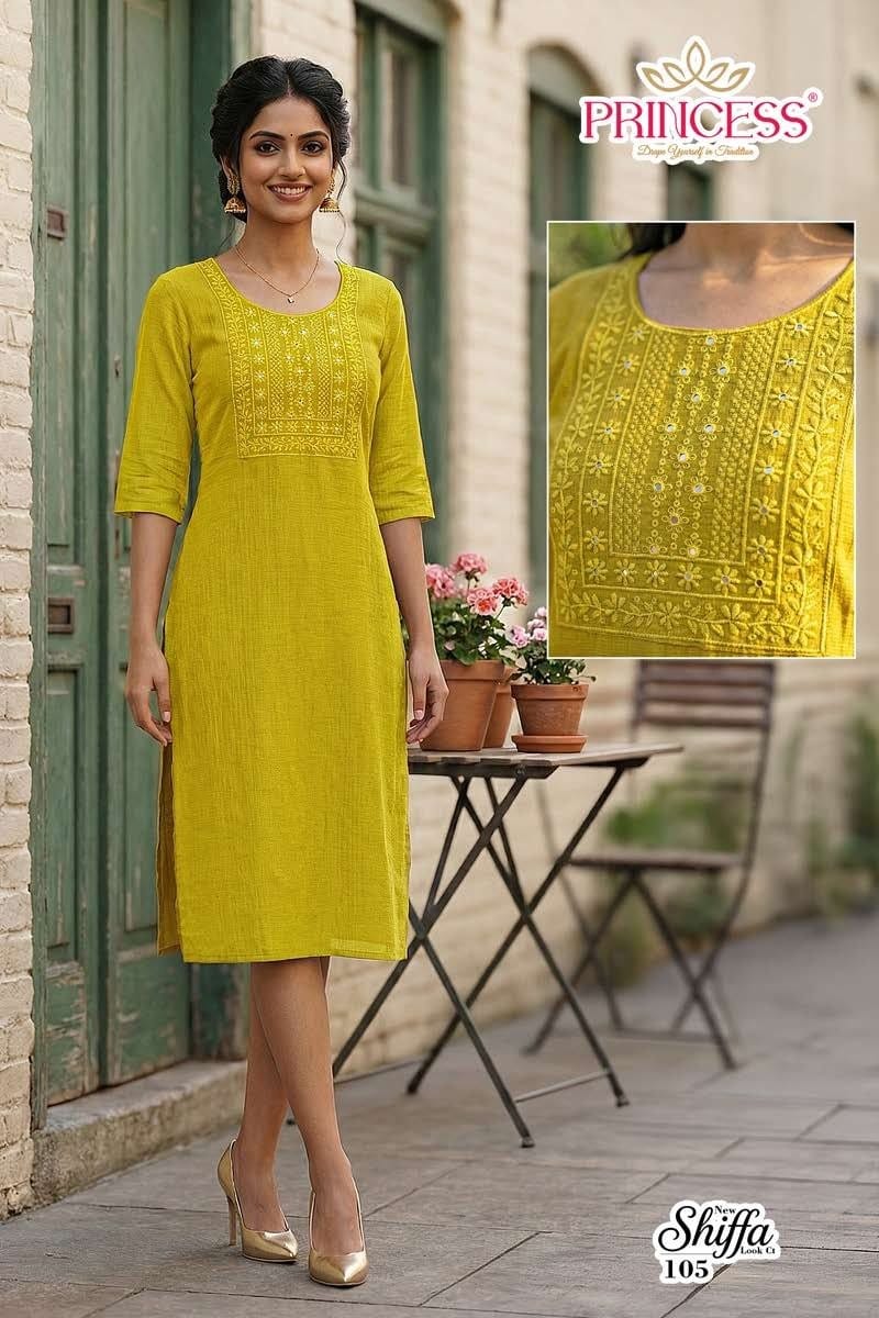 Princess Shiffa Berlin Embroidery Work Kurti Collection
