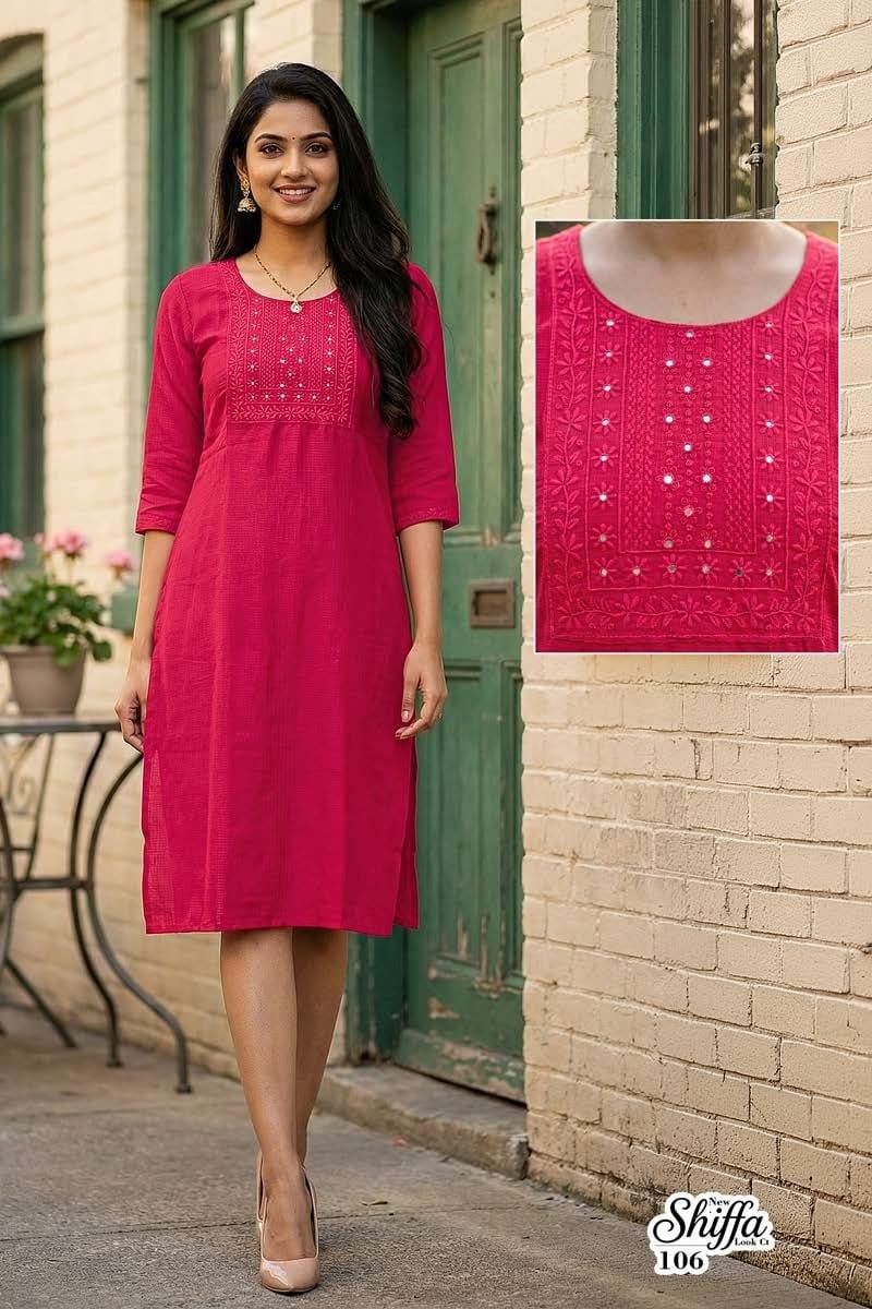Princess Shiffa Berlin Embroidery Work Kurti Collection
