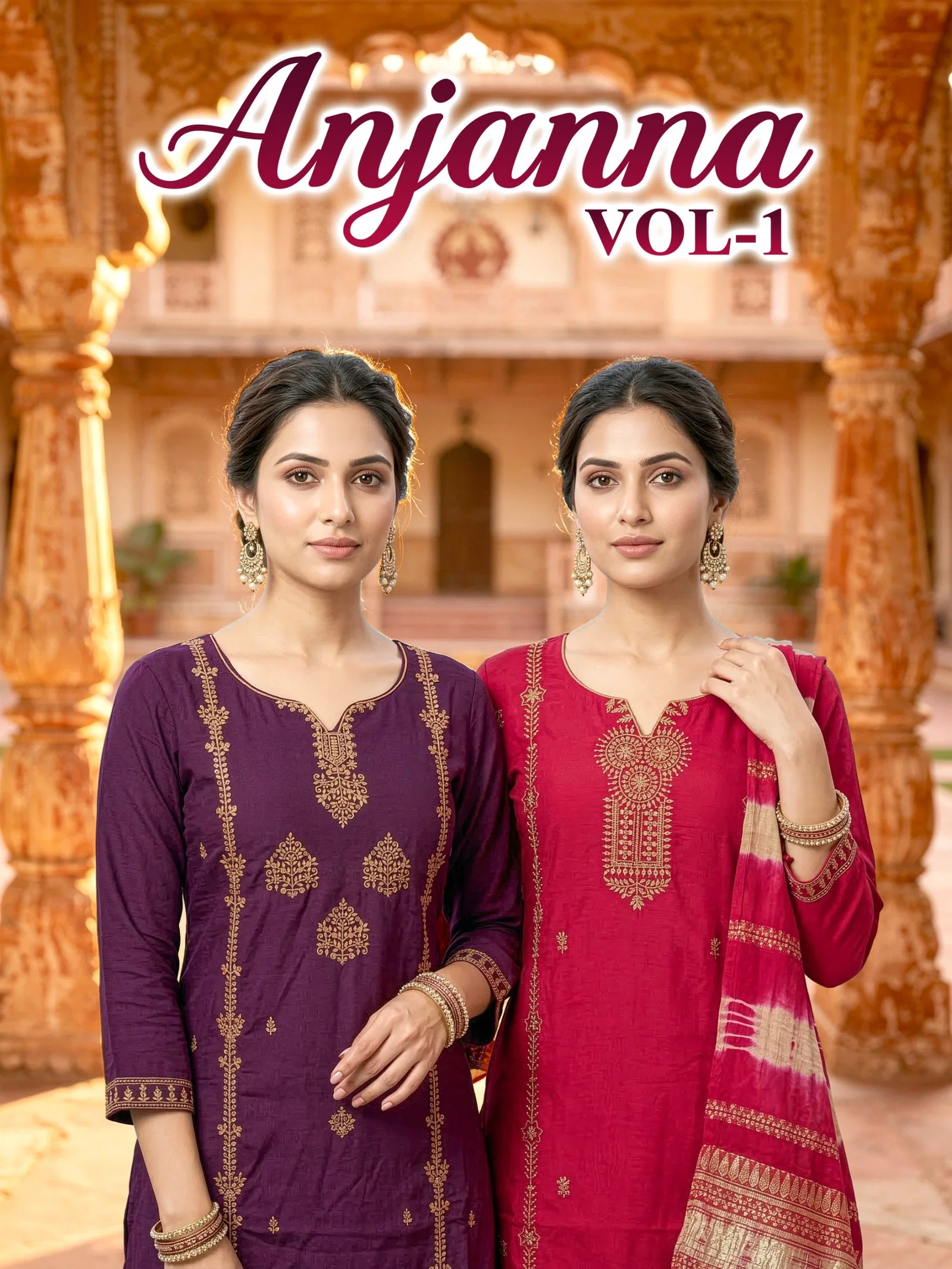 Dnp Anjanna Vol 1 Vatican Kurti With Bottom And Dupatta