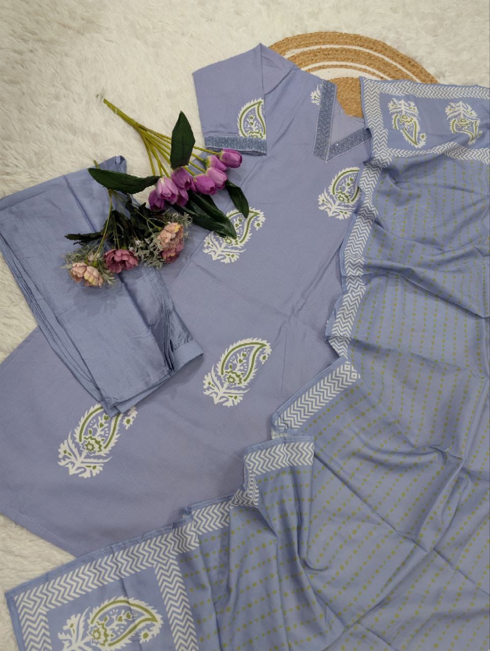 Qtnesh 128 To 130 Viscose Rayon Sequence Embroidery Worked Kurti With Bottom Dupatta
