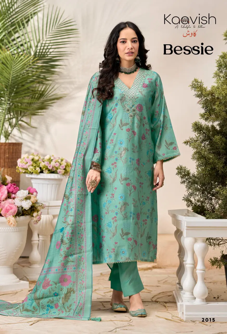 Kaavish Bessie Modal Silk Digital Foil Printed Salwar Kameez