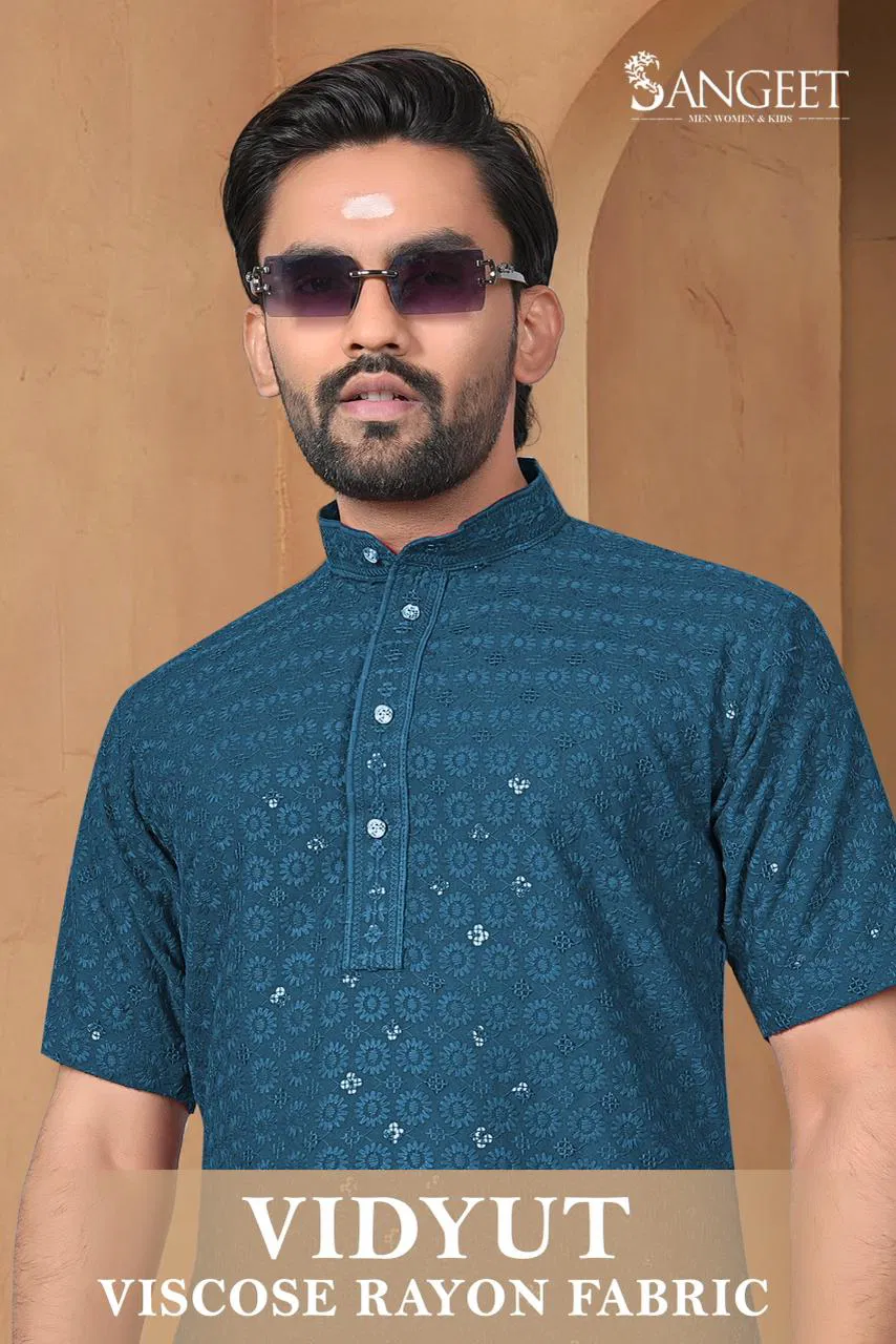 Sangeet Vidyut Viscose Rayon With Sequence Worked Short Kurta Collection