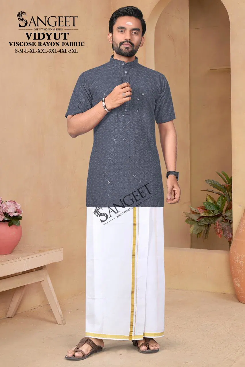 Sangeet Vidyut Viscose Rayon With Sequence Worked Short Kurta Collection