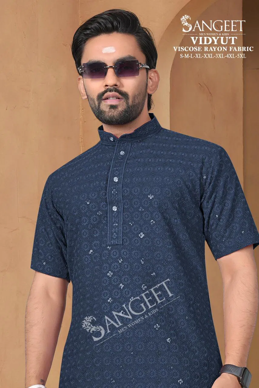 Sangeet Vidyut Viscose Rayon With Sequence Worked Short Kurta Collection