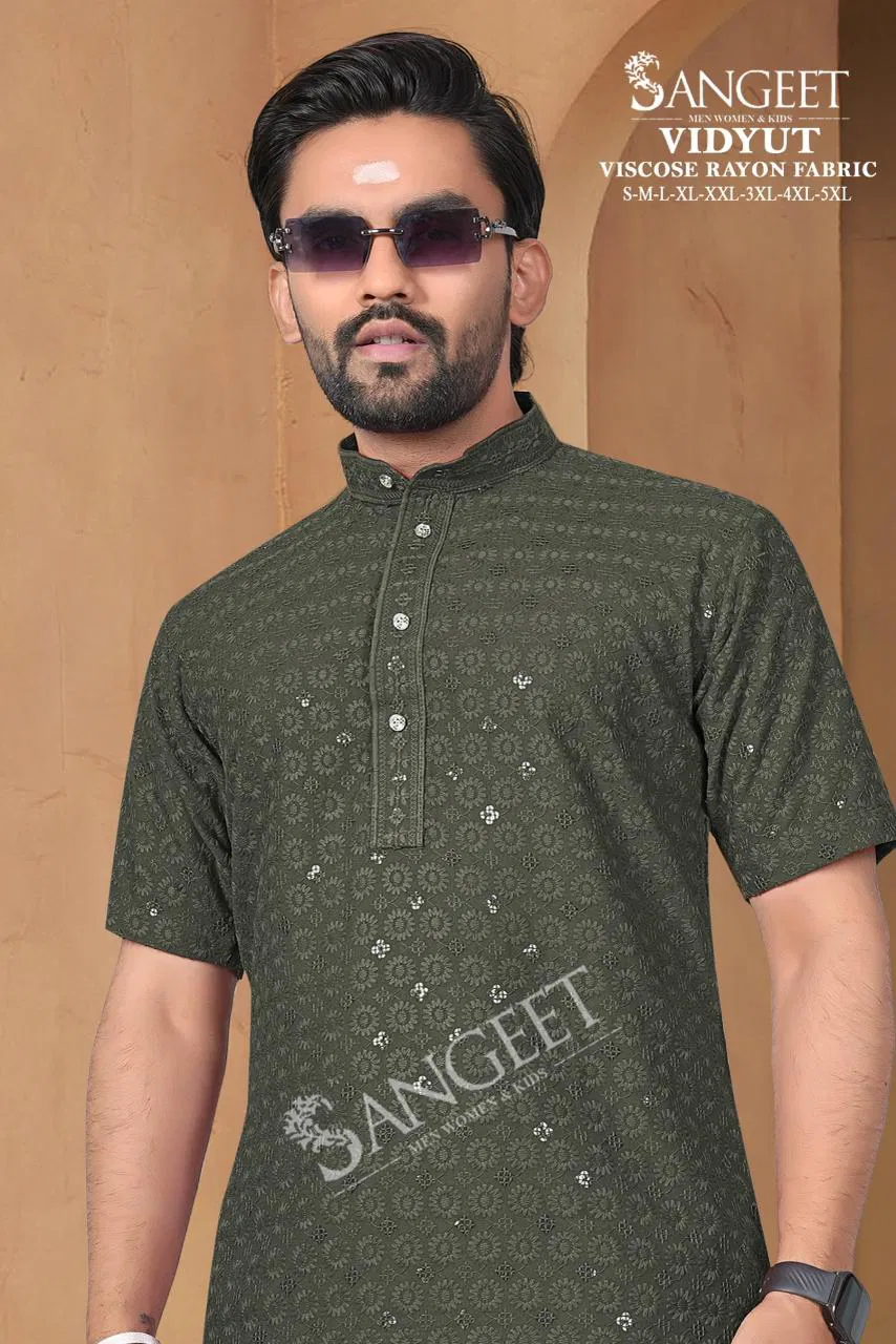 Sangeet Vidyut Viscose Rayon With Sequence Worked Short Kurta Collection